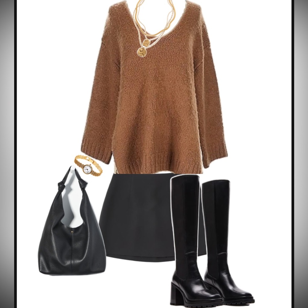 Cozy Brown V-Neck Sweater